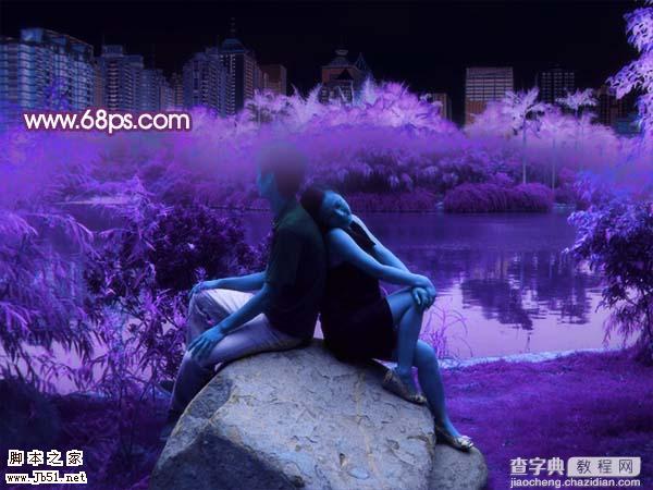 Photoshop 梦幻的紫色爱情世界15