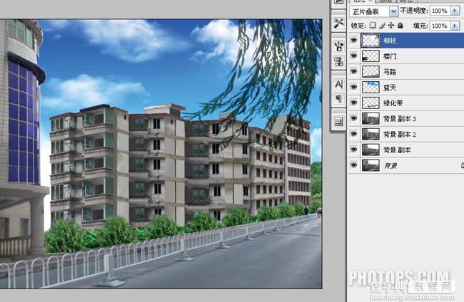 Photoshop 让地震后的废墟再现辉煌的处理14