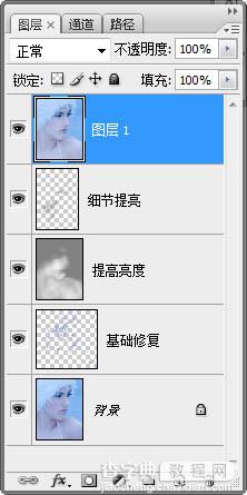 Photoshop打造超经典的粉蓝色水晶人像效果17