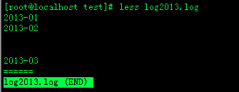 linux中less命令使用详解(内容分页显示)1