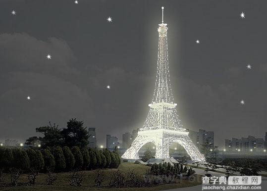 Photoshop 照片转成繁星闪烁夜景效果2