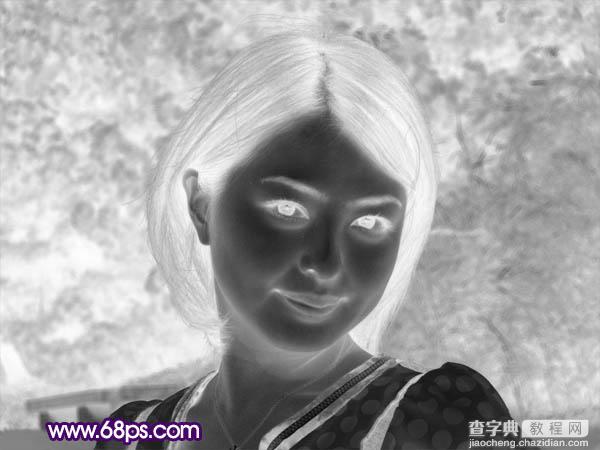 Photoshop制作梦幻的蓝色近焦美女图片5