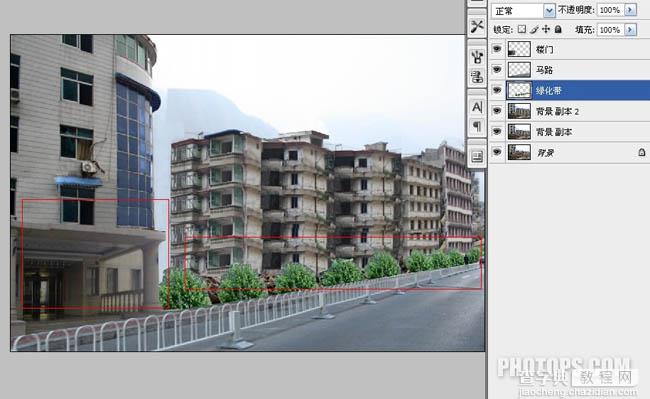 Photoshop 让地震后的废墟再现辉煌的处理9