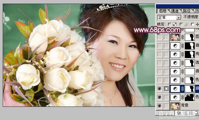 Photoshop 梦幻的青紫色婚片7