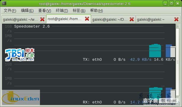 LINUX终端下的网络监测工具--Speedometer3