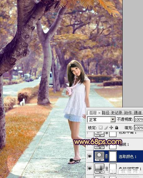 Photoshop将美女生活照片打造出唯美的橙红色效果12