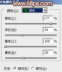 Photoshop将外景人物图片调成甜美的淡绿色17