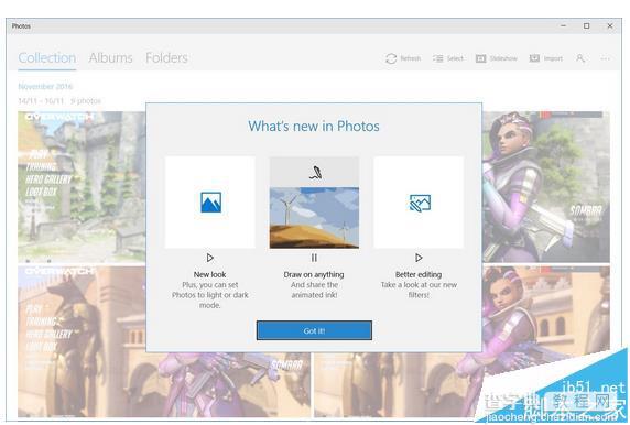 Win10 PC版周年更新正式版照片应用更新增加Ink支持和新滤镜1