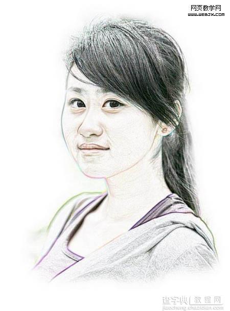 photoshop MM数码照片快速转素描画3