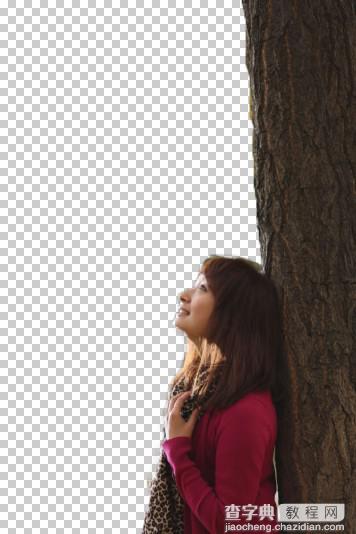 Photoshop将昏暗的树林人物图片增加暖暖的秋意效果4