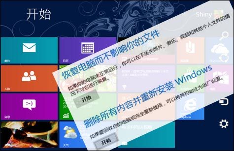 Win8系统的恢复、重装以及还原操作让系统焕然一新1