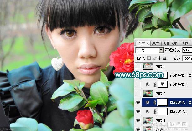 Photoshop 让偏灰的手机照片再现自然色彩7