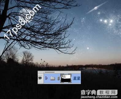 Photoshop制作梦幻的旷野星夜图片效果9