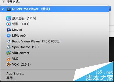 Mac OS X视频音频文件的默认打开方式能更改吗?4