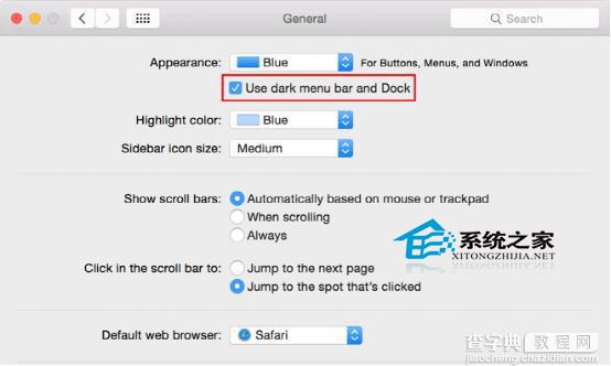 MAC OS X Yosemite开启深色模式的方法1