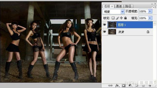 Photoshop CS3 电影群丽美女色调6