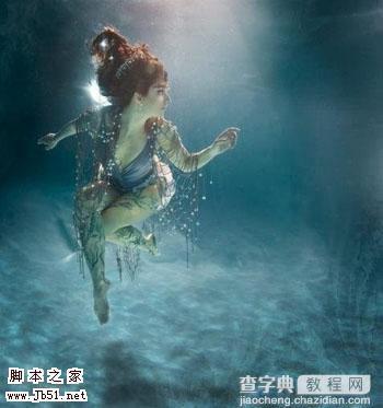 Photoshop 艳丽梦幻的水下人物照片1