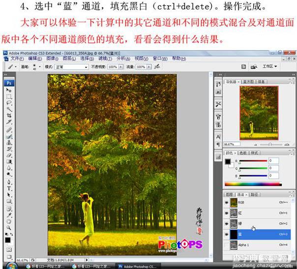 photoshop利用通道快速调出外景照片个性色彩7