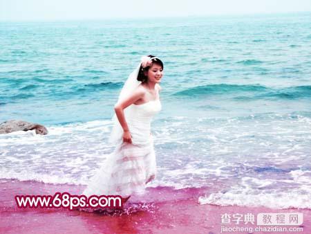 Photoshop调色教程:海景婚纱的美丽12