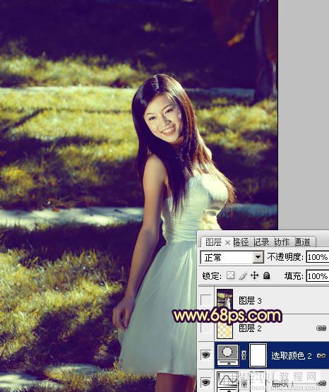 Photosho将晨曦中灿烂的美女图片打造出橙蓝色效果18