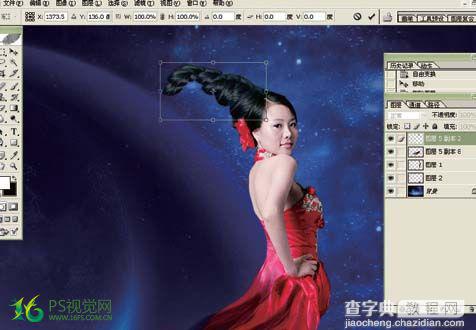 photoshop合成制作出唯美的中国风飘逸的美女图片15