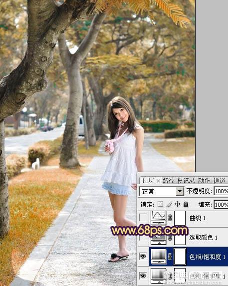 Photoshop将美女生活照片打造出唯美的橙红色效果7