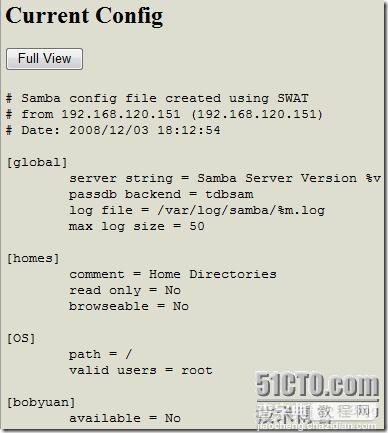 SWAT—Samba WEB管理工具介绍17