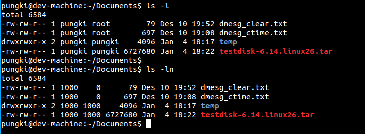 linux ls命令的20个实用范例12
