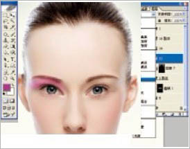 Photoshop将美女头像调制出时尚的紫色彩妆效果14