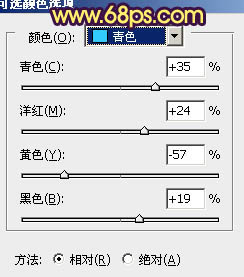 Photoshop将特写人物图片调制成柔美的紫黄色5