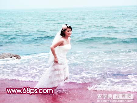 Photoshop调色教程:海景婚纱的美丽11