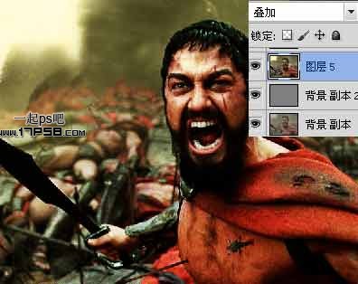 photoshop将斯巴达300勇士图片制作出电影效果9