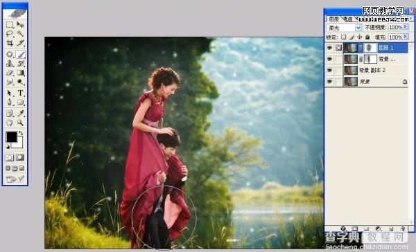 Photoshop 打造晨曦中浪漫的情侣8