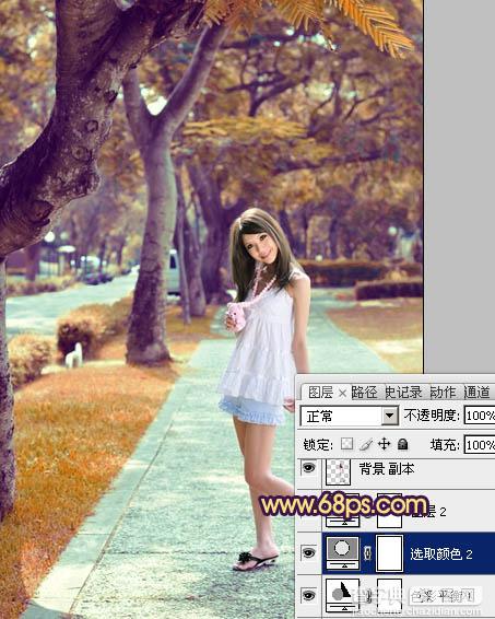 Photoshop将美女生活照片打造出唯美的橙红色效果24