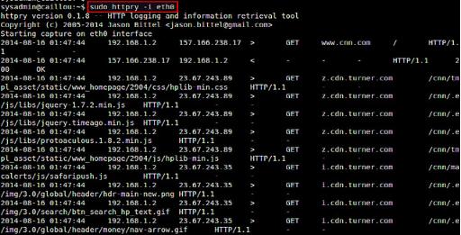 Linux系统中如何从命令行嗅探HTTP流量1