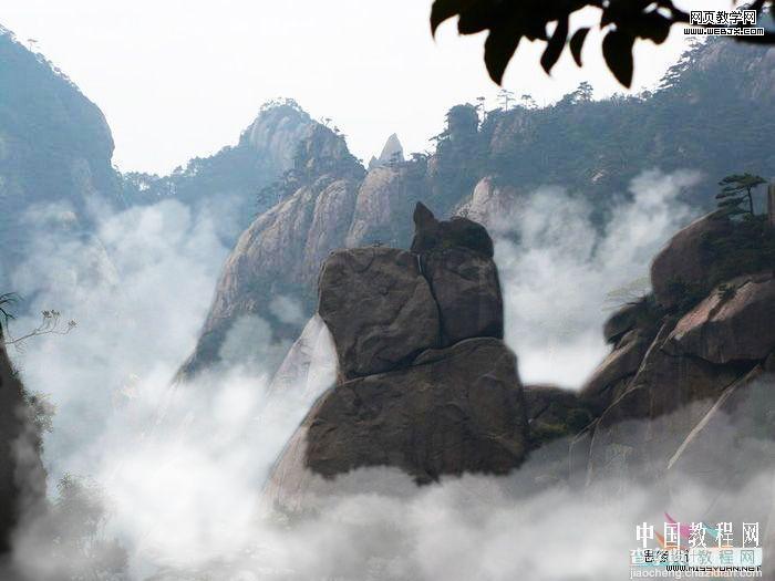 PS将给大山风景图片添加神秘的云雾效果教程10