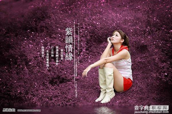 Photoshop照片调色:浪漫情怀紫色柔情2