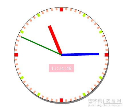 CSS3+js实现简单的时钟特效2