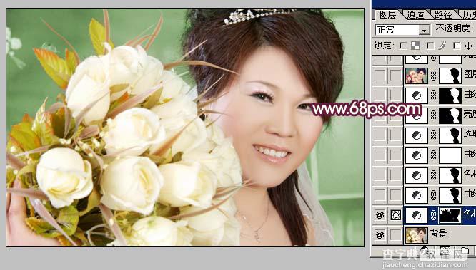 Photoshop 梦幻的青紫色婚片4