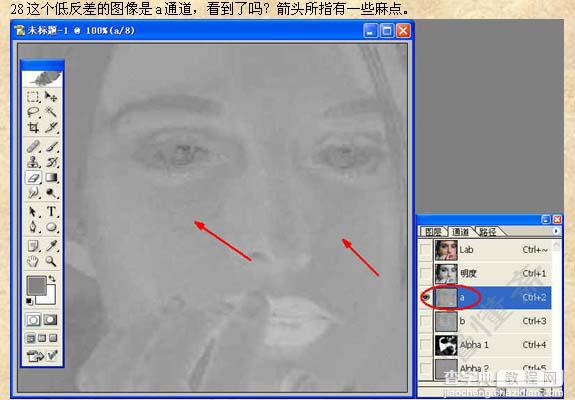 photoshop 快速消除人物脸部雀斑并还原皮肤质感28