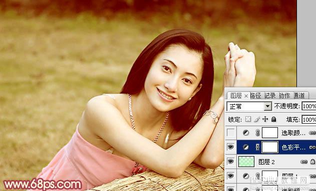 Photoshop将美女图片打造出甜美的春季粉红色14