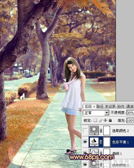 Photoshop将美女生活照片打造出唯美的橙红色效果18