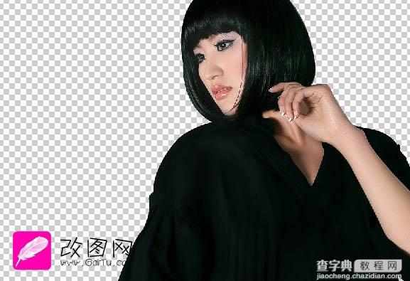 Photoshop 人物照片加上古典水墨背景5