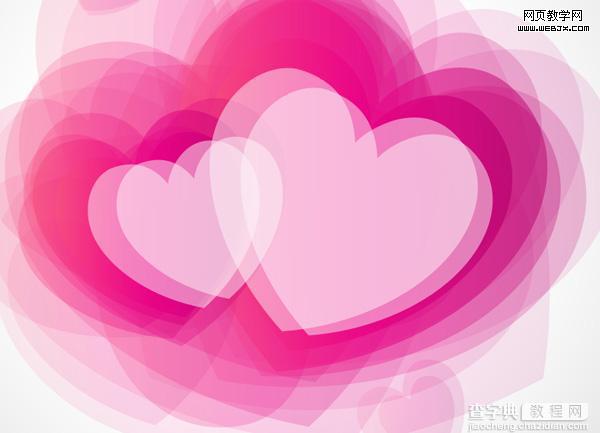 Photoshop将用心形工具绘制出粉红色的心形图案效果28