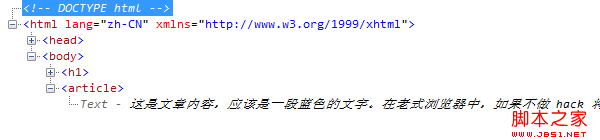 在IE6系列等老式浏览器中使用HTML5的新标签实现方案3