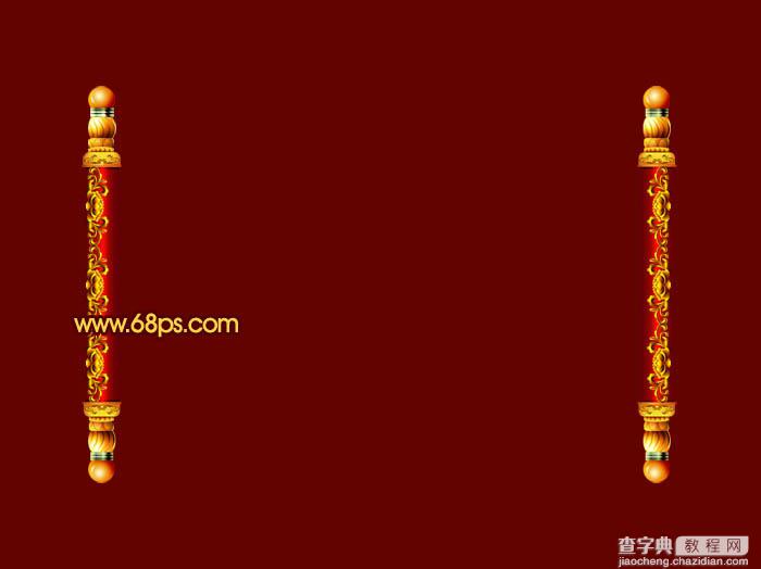 Photoshop将打造出一款华丽红色的中国风古典卷轴28