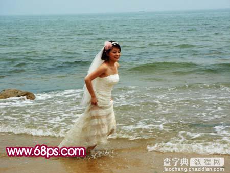 Photoshop调色教程:海景婚纱的美丽3