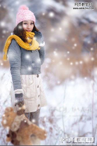 photoshop 浪漫的冬季雪景美女图片12