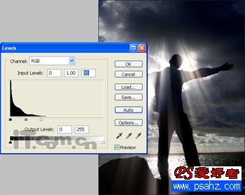 Photoshop 天空加上彩色透射光束效果9