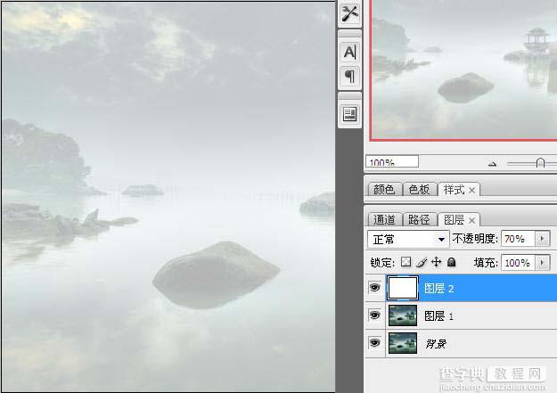 photoshop 简单4步调出风景照片朦胧的烟雾效果4